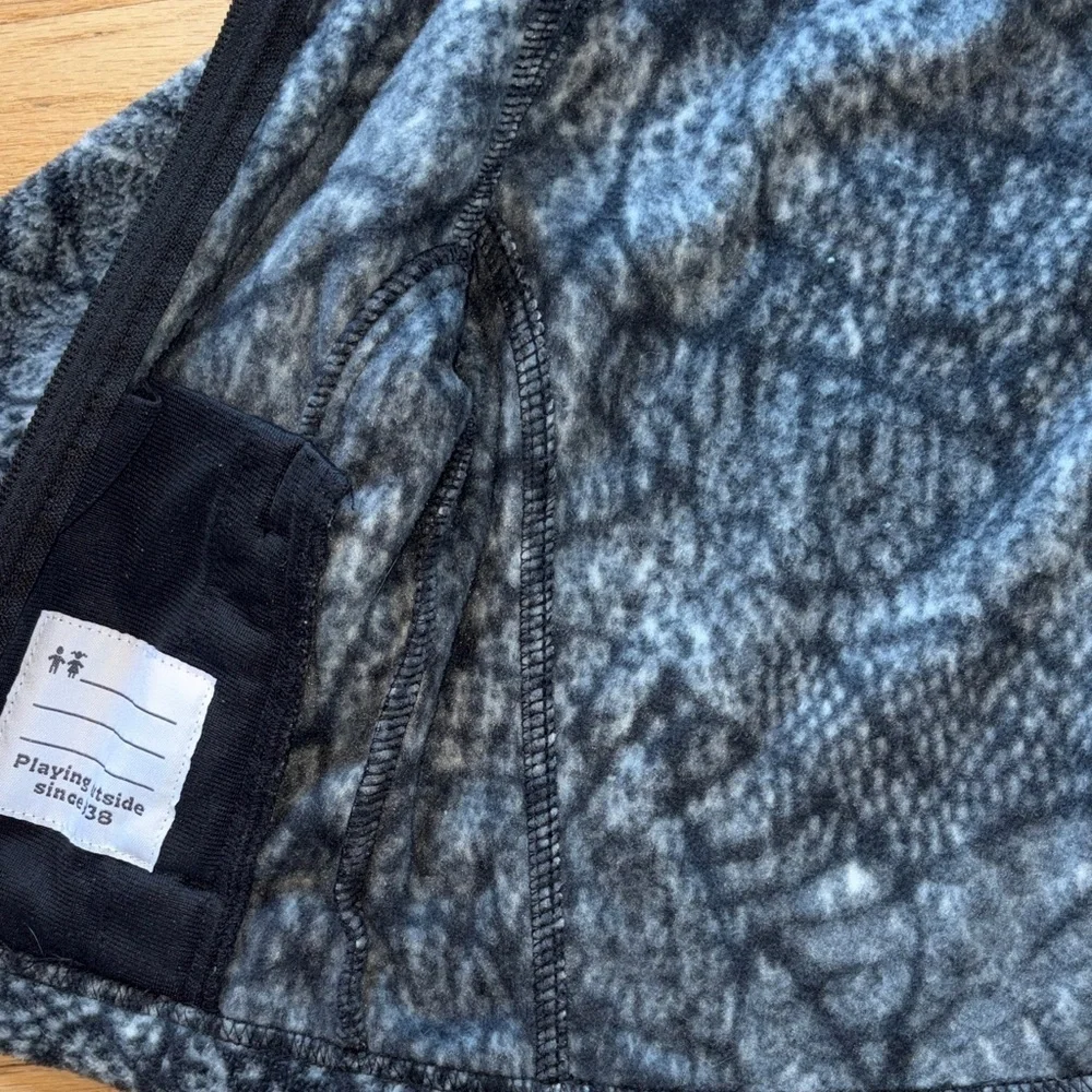 Kids Fleece Columbia Jacket - Black Pattern